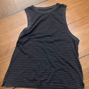 Lululemon Black Striped Sleeveless Tank